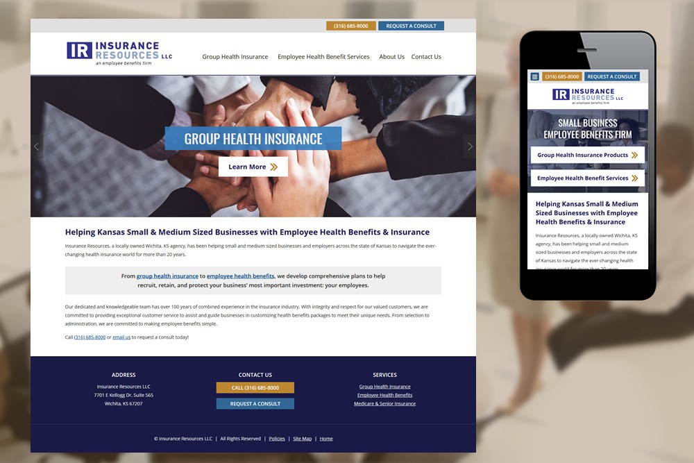 Insurance Resources LLC website screenshot