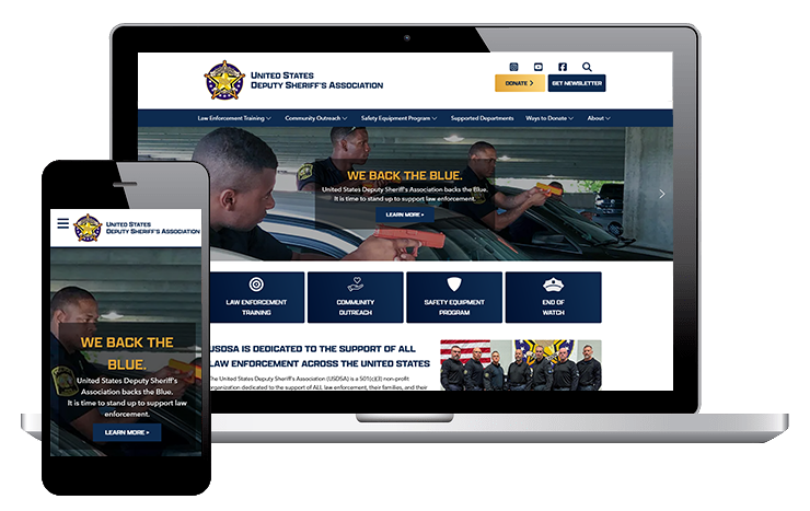 featured project United States Deputy Sheriff's Association website