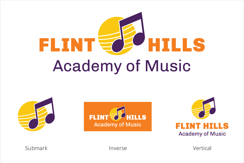 Flint Hills Academy of Music logo design by InterKan.Net