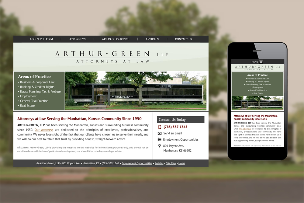 Arthur Green website screenshot