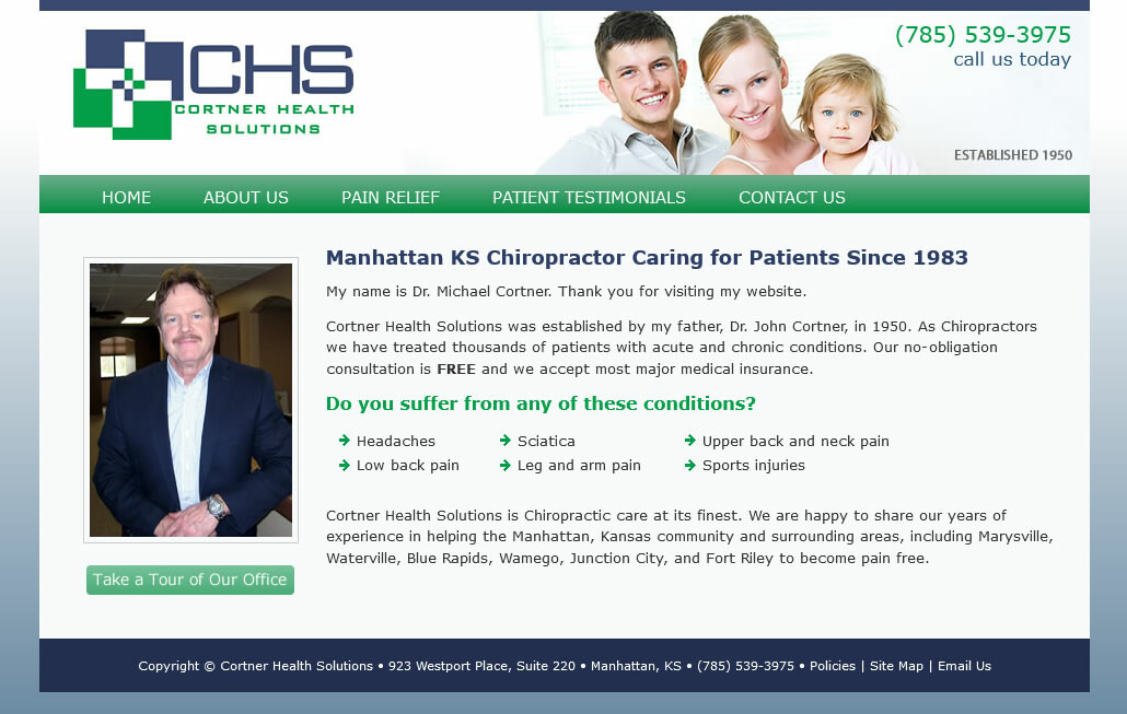 Cortner Health Solutions website screenshot