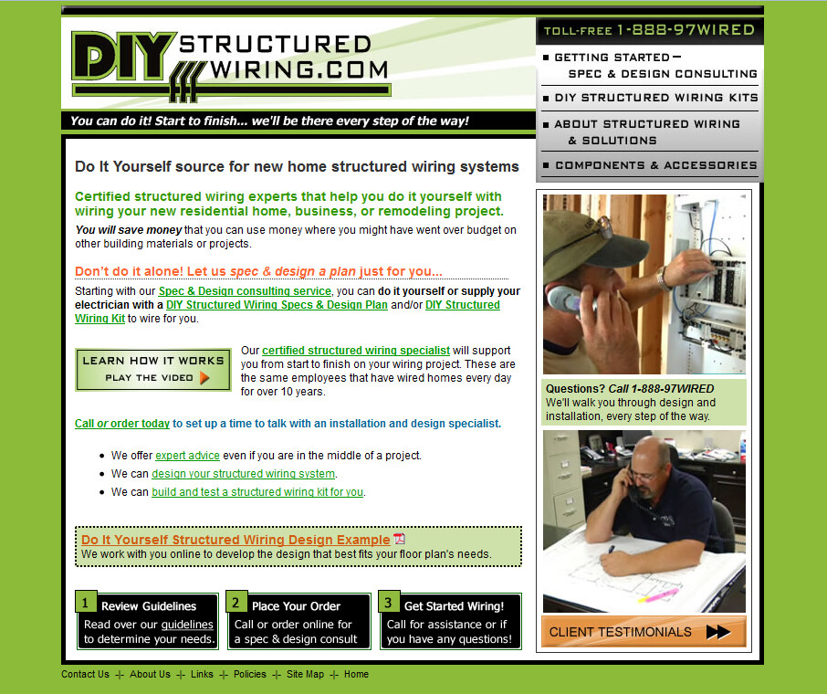 DIY Structured Wiring website screenshot