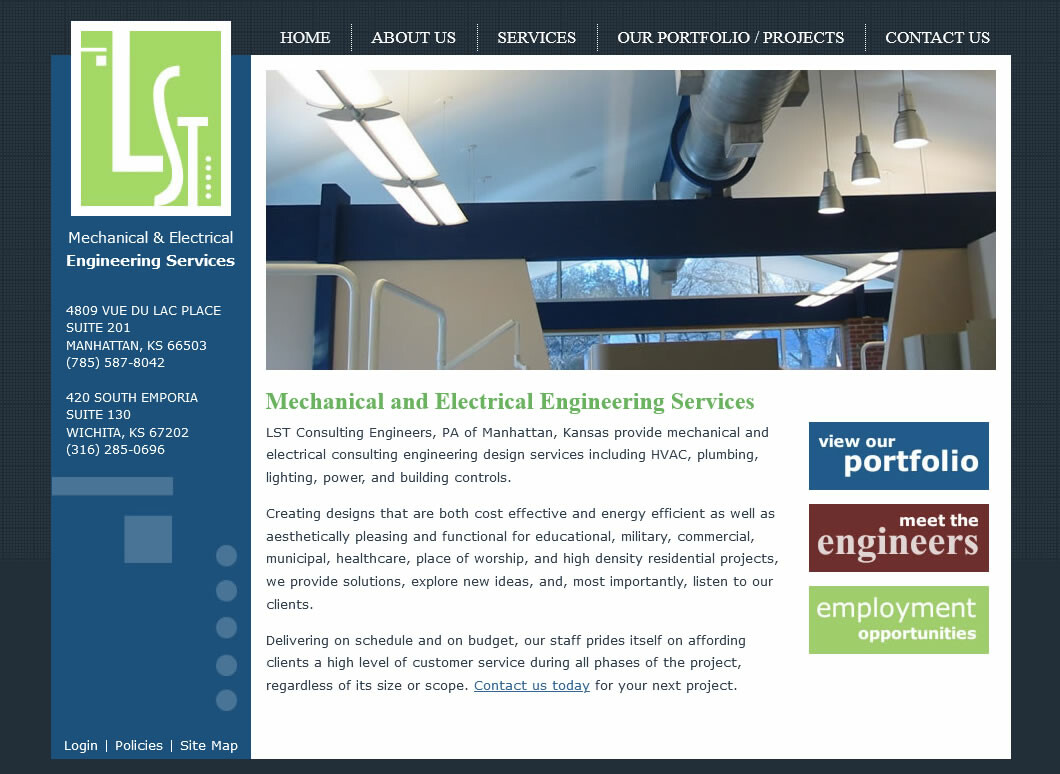 LST Consulting Engineers, P.A. website screenshot