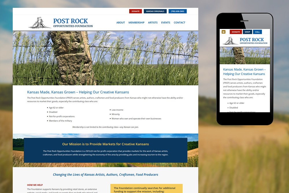 Post Rock Opportunities Foundation website screenshot