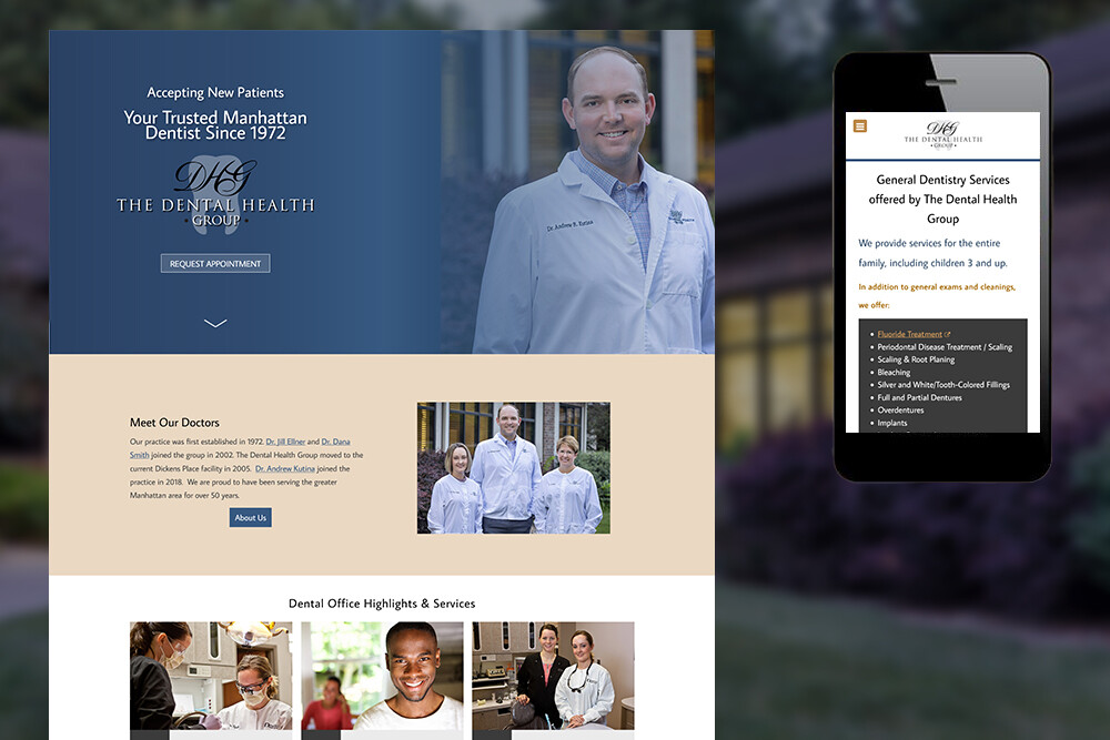 The Dental Health Group website screenshot